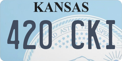 KS license plate 420CKI