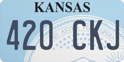 KS license plate 420CKJ