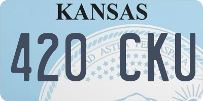 KS license plate 420CKU