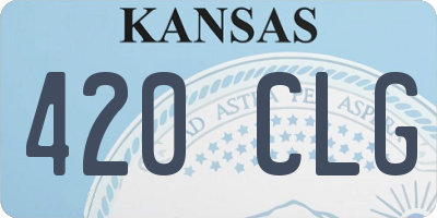 KS license plate 420CLG