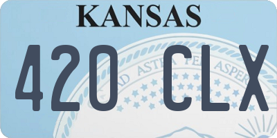 KS license plate 420CLX