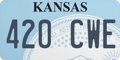 KS license plate 420CWE