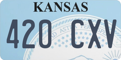 KS license plate 420CXV