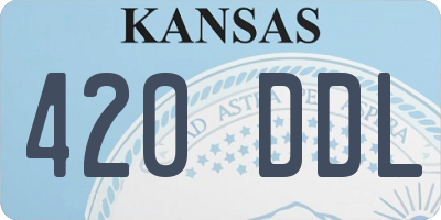 KS license plate 420DDL