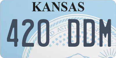 KS license plate 420DDM
