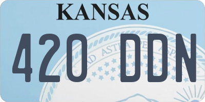 KS license plate 420DDN