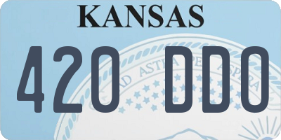 KS license plate 420DDO
