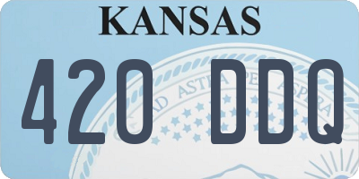 KS license plate 420DDQ
