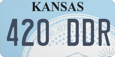 KS license plate 420DDR