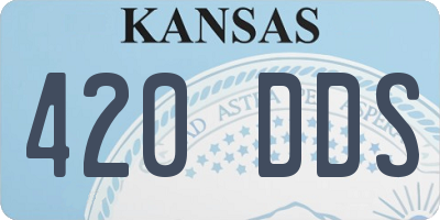 KS license plate 420DDS