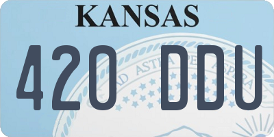 KS license plate 420DDU