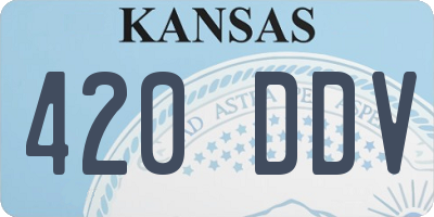 KS license plate 420DDV