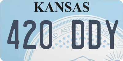 KS license plate 420DDY