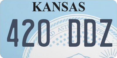 KS license plate 420DDZ