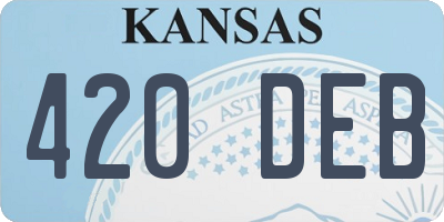 KS license plate 420DEB