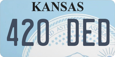 KS license plate 420DED