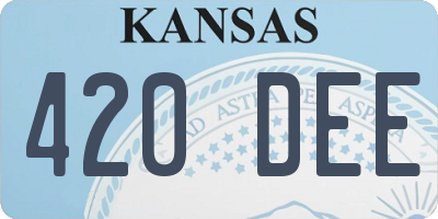 KS license plate 420DEE