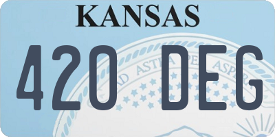 KS license plate 420DEG