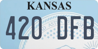 KS license plate 420DFB