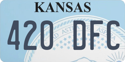 KS license plate 420DFC