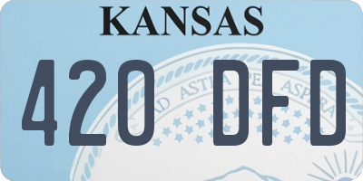KS license plate 420DFD