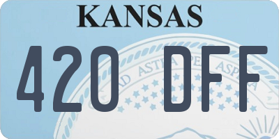 KS license plate 420DFF