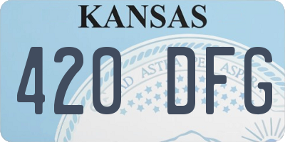 KS license plate 420DFG