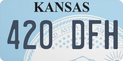 KS license plate 420DFH