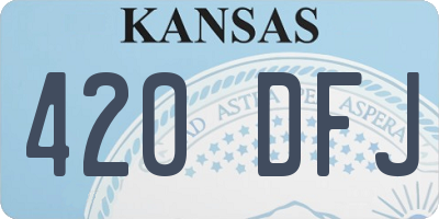 KS license plate 420DFJ