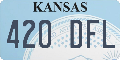 KS license plate 420DFL