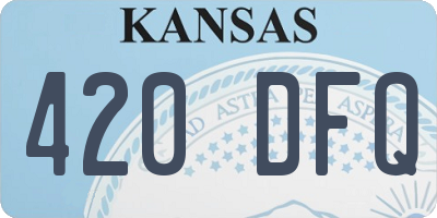 KS license plate 420DFQ
