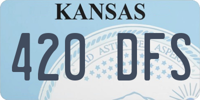 KS license plate 420DFS