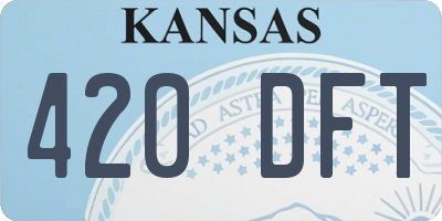 KS license plate 420DFT