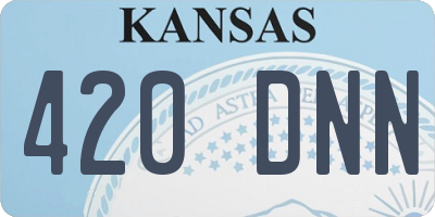 KS license plate 420DNN