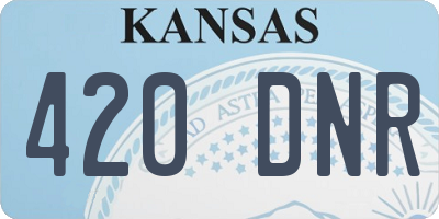 KS license plate 420DNR
