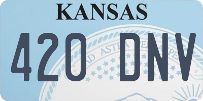 KS license plate 420DNV