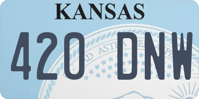 KS license plate 420DNW