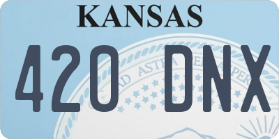KS license plate 420DNX