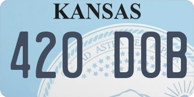 KS license plate 420DOB