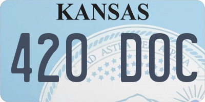 KS license plate 420DOC
