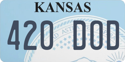 KS license plate 420DOD