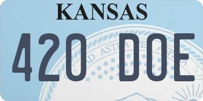 KS license plate 420DOE