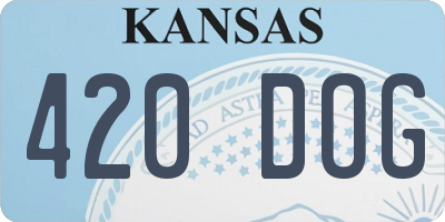 KS license plate 420DOG