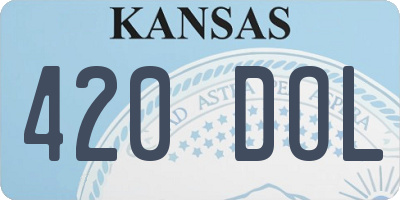 KS license plate 420DOL