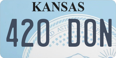 KS license plate 420DON