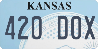 KS license plate 420DOX
