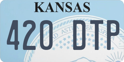 KS license plate 420DTP
