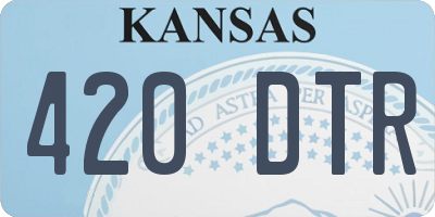 KS license plate 420DTR