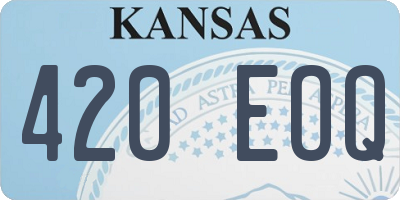 KS license plate 420EOQ