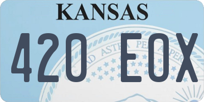 KS license plate 420EOX